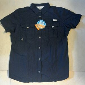 Columbia PFG Women's Blue Button-Up  Fishing Shirt Sz Large NWT